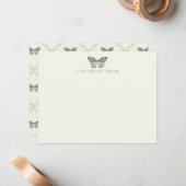 Papierkietenvlinderbloemkaart Notitiekaartje (Voorkant / Achterkant in situ)