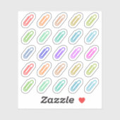 Papierklem Kleurrijke Decoratie Mini Bujo Planner Sticker (Vel)