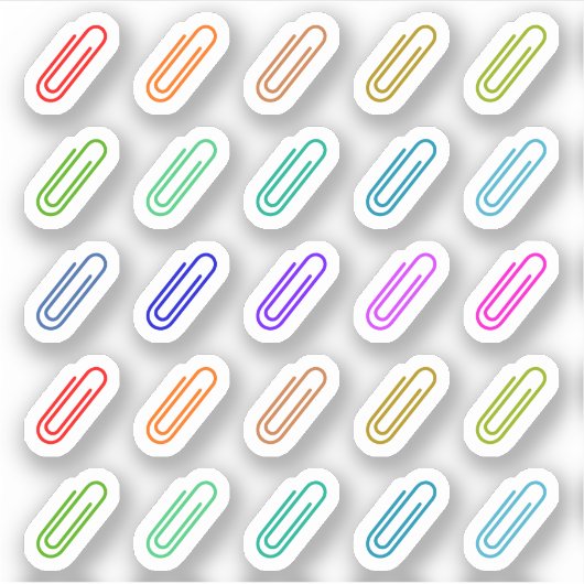 Papierklem Kleurrijke Decoratie Mini Bujo Planner Sticker (Voorkant)