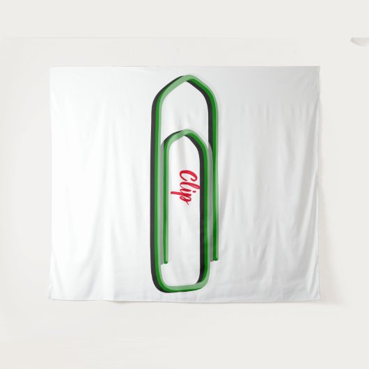 Papierklem Tapijt Wandkleed (Voorkant (horizontaal))