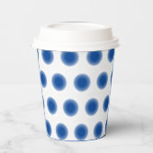 Papierkop - Blauwe Stippen met verschillende rande Papieren Bekers (Links)