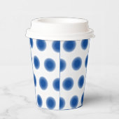 Papierkop - Blauwe Stippen met verschillende rande Papieren Bekers (Rechts)