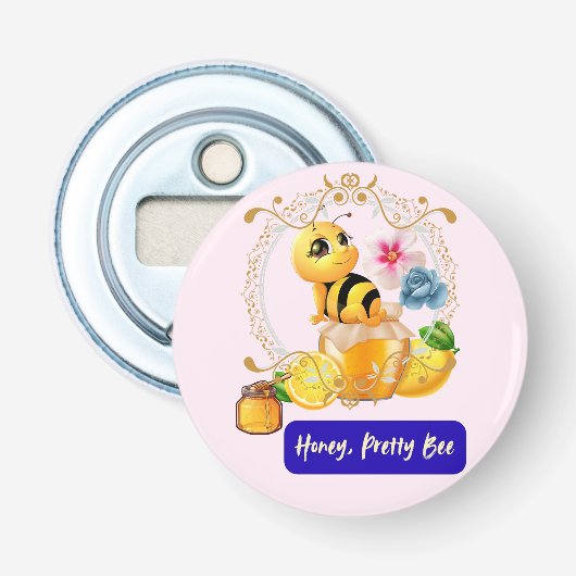 Papierkop Button Flesopener (Voorkant)