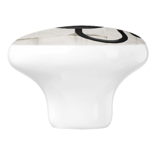 Papierkop Keramische Knop (Zijkant)