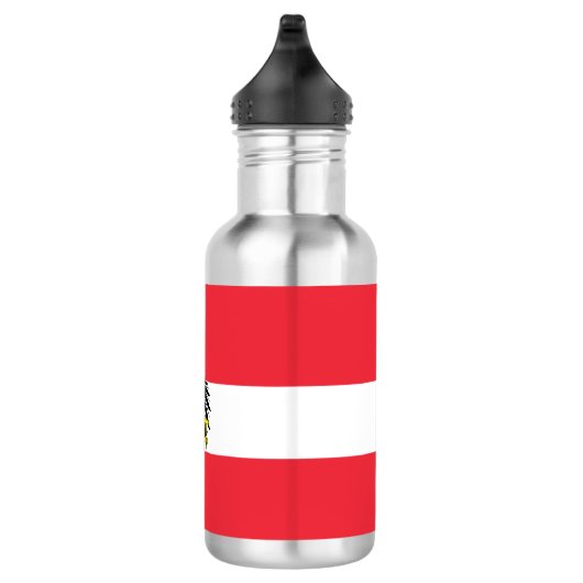 Papierkop Oostenrijkse vlag Waterfles (Rechts)