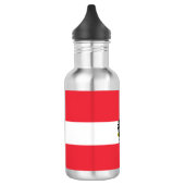 Papierkop Oostenrijkse vlag Waterfles (Links)