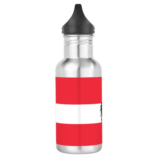 Papierkop Oostenrijkse vlag Waterfles (Links)