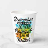 Papierkop Papieren Bekers (Voorkant)