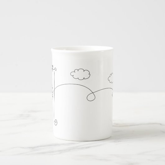 Papierkop Porselein Kop (Voorkant)