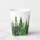 Papierkop - Waterverf bos Papieren Bekers (Achterkant)