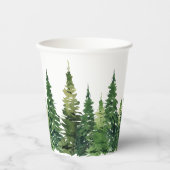 Papierkop - Waterverf bos Papieren Bekers (Voorkant)