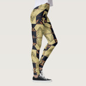 Papierkraan beige en zwart leggings (Rechts)