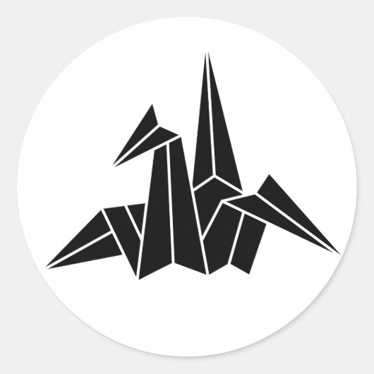 Papierkraan Ronde Sticker (Voorkant)