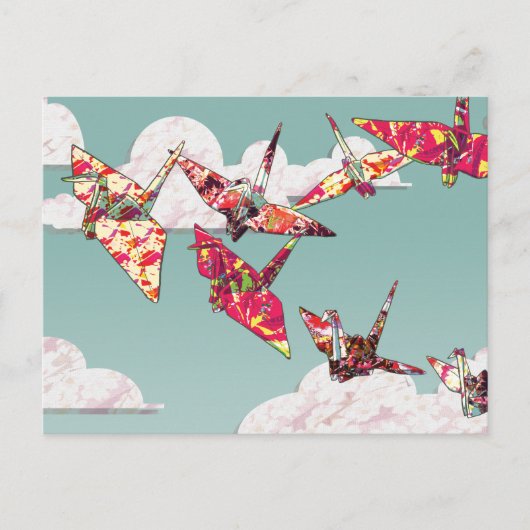 Papierkranen Briefkaart (Voorkant)