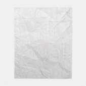 Papierkreukjes, witte kauwtextuur fleece deken (Voorkant)