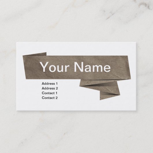 papierkunst visitekaartje (Voorkant)