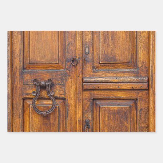 Papierlade voor onmiddellijke verpakking - Houten  Inpakpapier Vel (Voorkant)