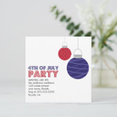 Papierlampions 4e van de Uitnodigingen van de Part (Staand voorkant)