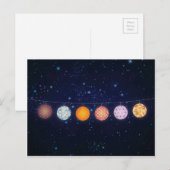 Papierlampions en Starry Sky Briefkaart (Voorkant / Achterkant)