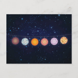 Papierlampions en Starry Sky Briefkaart
