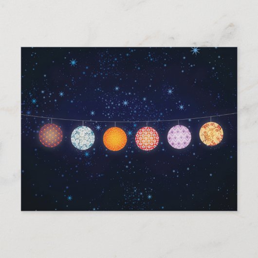 Papierlampions en Starry Sky Briefkaart (Voorkant)