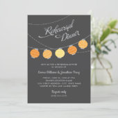 Papierlampions Oranje bruiloft Kaart (Staand voorkant)