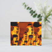 Papierlampions van de Bansho-ji Temple, Nagoya, Ja Briefkaart (Staand voorkant)