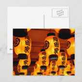 Papierlampions van de Bansho-ji Temple, Nagoya, Ja Briefkaart (Voorkant / Achterkant)