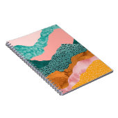 Papierlandschap, geknipte, getorste randen, groent notitieboek (Rechterzijde)