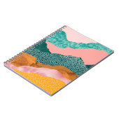 Papierlandschap, geknipte, getorste randen, groent notitieboek (Linkerzijde)