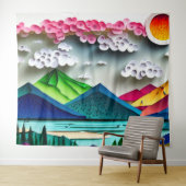 Papierlandschap Wandkleed (In Situ (horizontaal))