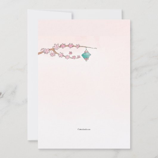 Papierlantaarns-uitnodiging Kaart (Achterkant)