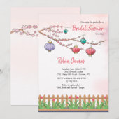 Papierlantaarns-uitnodiging Kaart (Voorkant / Achterkant)