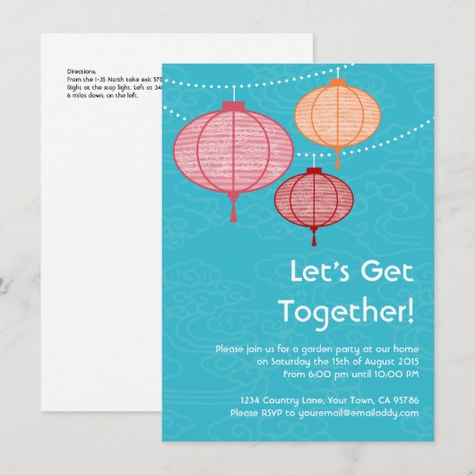 Papierlantaarns voor tuinen 4.5 x 6.25 kaart (Voorkant / Achterkant)