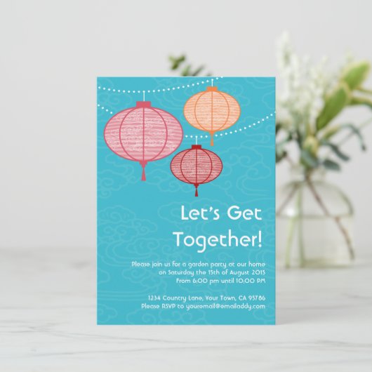 Papierlantaarns voor tuinen 4.5 x 6.25 kaart (Staand voorkant)