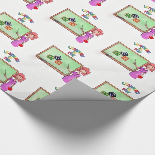 Papierleraar overladen cadeaupapier (Hoek)