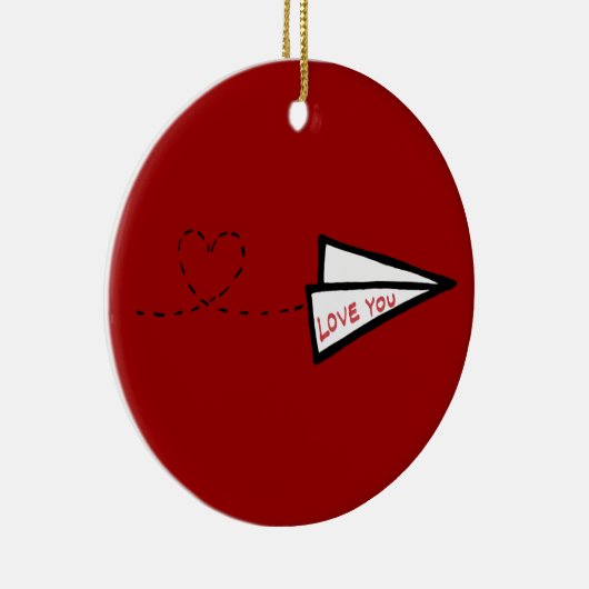 Papierliefdesbrief Keramisch Ornament (Rechts)