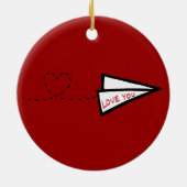 Papierliefdesbrief Keramisch Ornament (Achterkant)