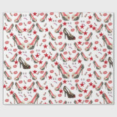 Papierlipstick ompakken cadeaupapier (Vlak)