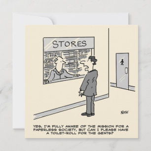 Papierloze Maatschappij Cartoon Kaart