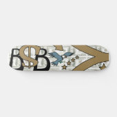 Papiermachine/bruin/grijs Skateboard (Horizontaal)