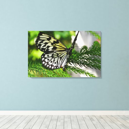 Papiermijtpaal Canvas Afdruk (Insitu (Houten vloer))