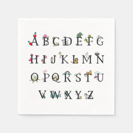 PAPIERNAPKIN : ALPHABET CHART SERVET