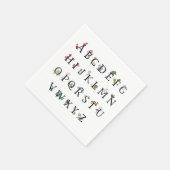 PAPIERNAPKIN : ALPHABET CHART SERVET (Hoek)