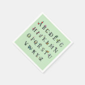 PAPIERNAPKIN : ALPHABET CHART SERVET (Hoek)