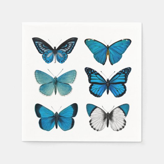 PAPIERNAPKIN :  BUTTERFLIES SERVET (Voorkant)