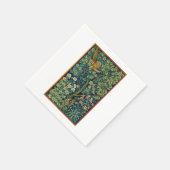 PAPIERNAPKIN MET WILLIAM MORRIS PHEASANT ONTWERP SERVET (Hoek)