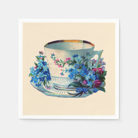 PAPIERNAPKIN :  TEACUP SERVET (Voorkant)