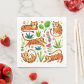 PAPIERNAPKIN : TIGERS SPELEN SERVET (Insitu)