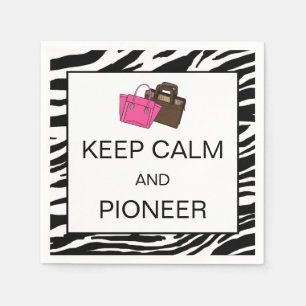 PAPIERNAPKINS VAN HET PAPIER "BEHOUD KALM EN PIONE SERVET